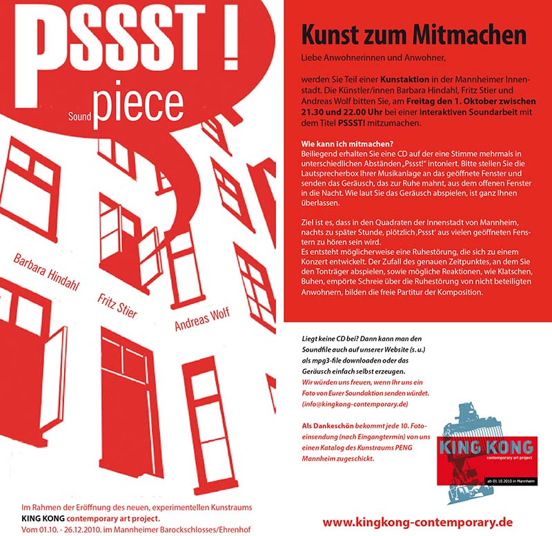 Info-Flyer der PSSST-Aktion